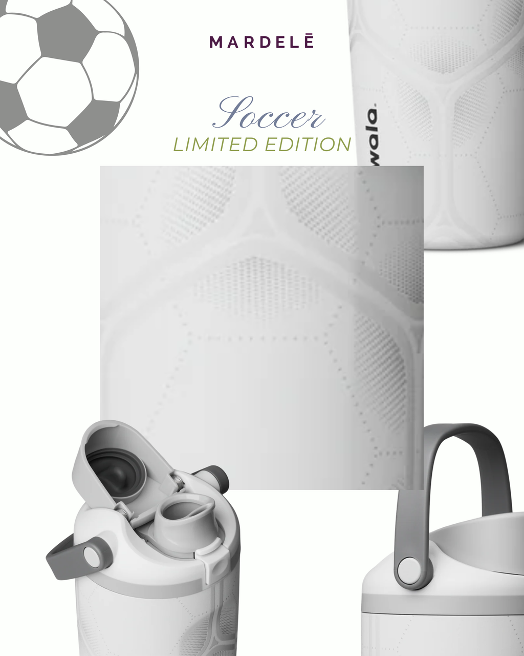 Owala FreeSip Sway 30 oz Soccer Bottles GOAL! Special Edition l Original
