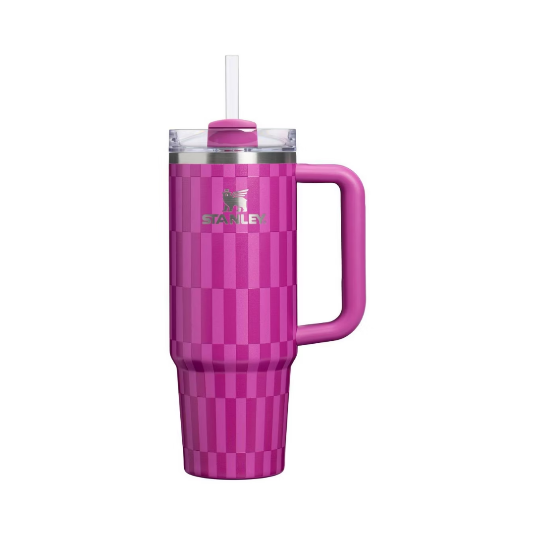Stanley 30 oz Stainless Steel H2.0 Flowstate Quencher Tumbler Dark Blossom Tile