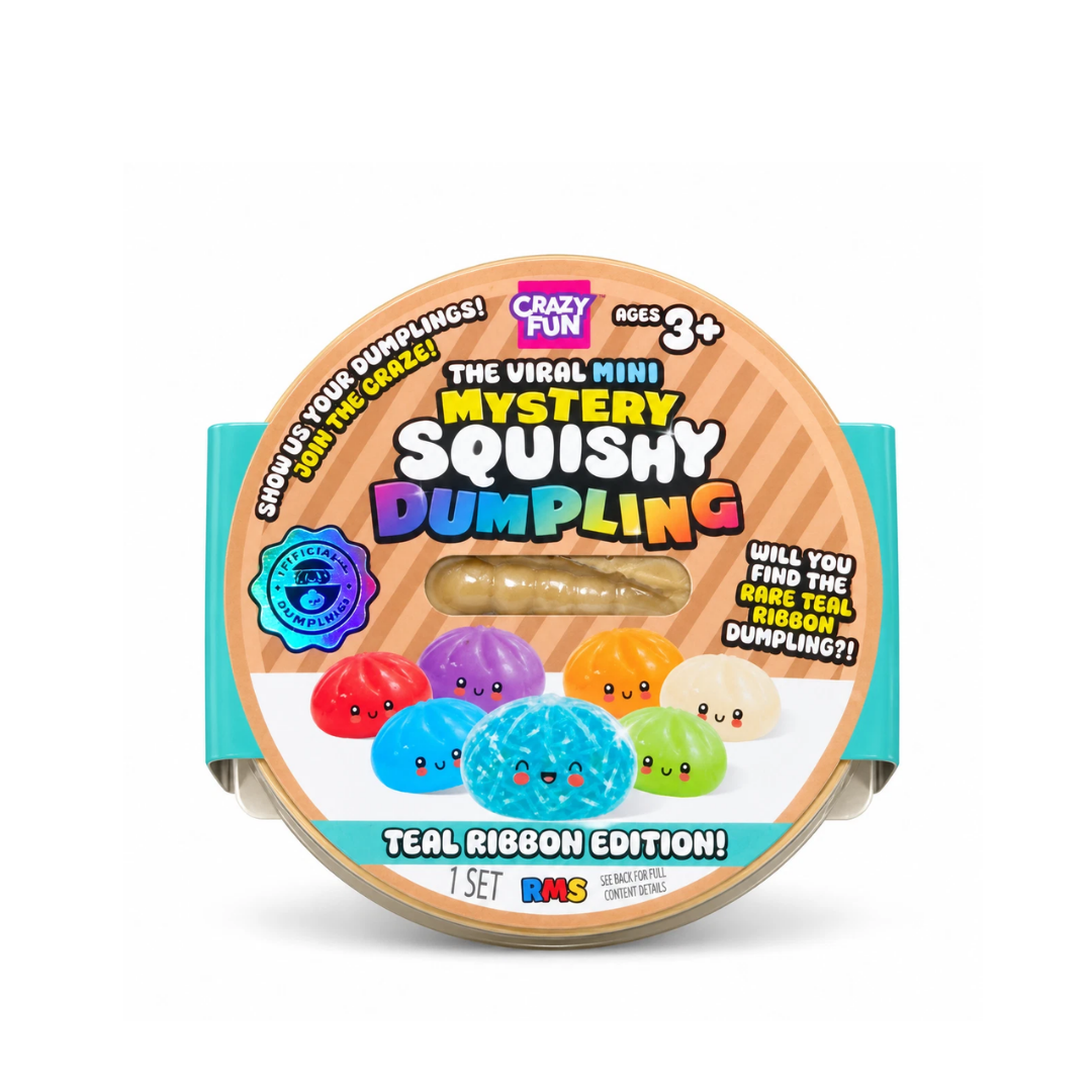 Crazy Fun The Viral Mini Mystery Squishy Dumpling l Teal Ribbon Edition