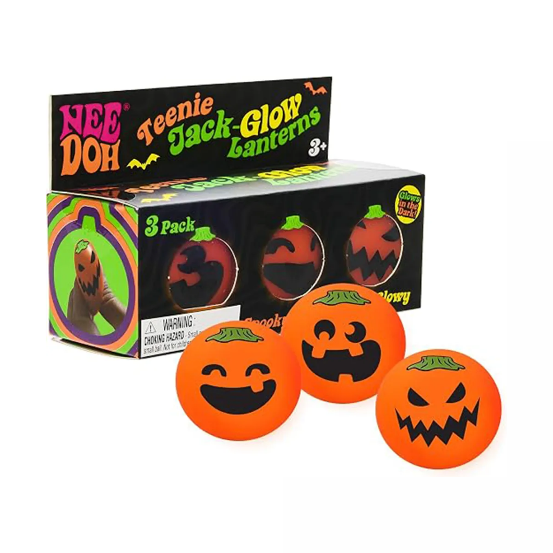 NeeDoh Teenie Jack Glow Lantern (3 Pack) l Original