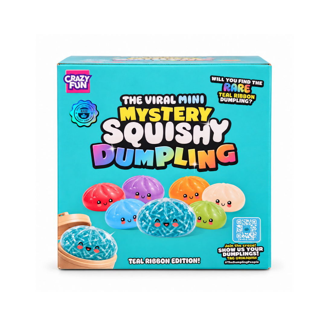 Crazy Fun The Viral Mini Mystery Squishy Dumpling l Teal Ribbon Edition