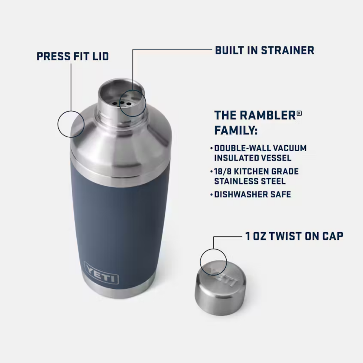 Yeti 20 oz Cocktail Shaker | Original