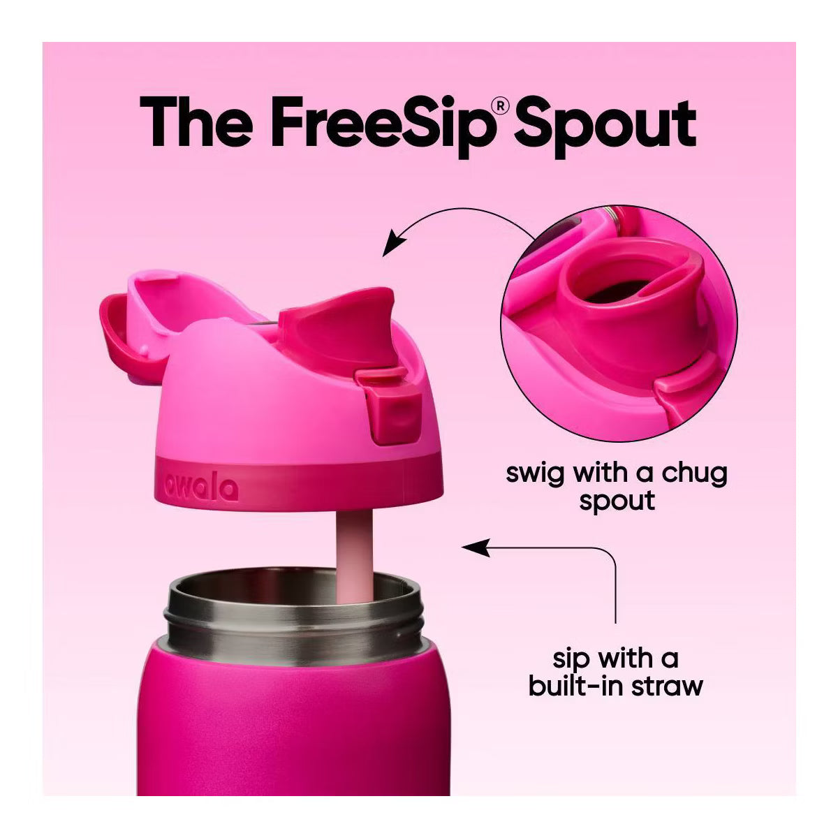 Owala FreeSip 32 oz | Read My Lips Original